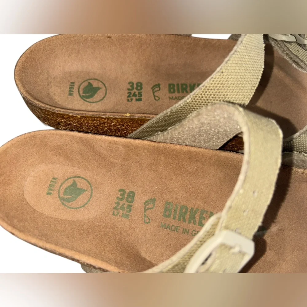 Birkenstock Franca Vegan Canvas Sandals NEW without tags or box 38/7-7.5 - Picture 7 of 9